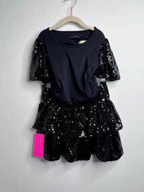 With Jules Girls 2 Piece Sequin Skirt and Top Set Size M NWT